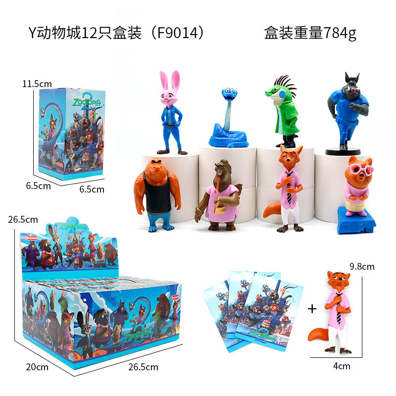 Blind Box Series Zootopia 2 Movie Anime Figures Fox Rabbit Tiger Ornament Toys