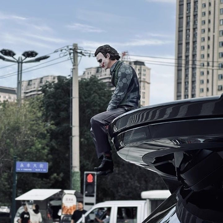 Sitting Clown Figure Heath Ledger Movie Model GK Collectible Desktop Car Ornament Car Roof Gift for Men