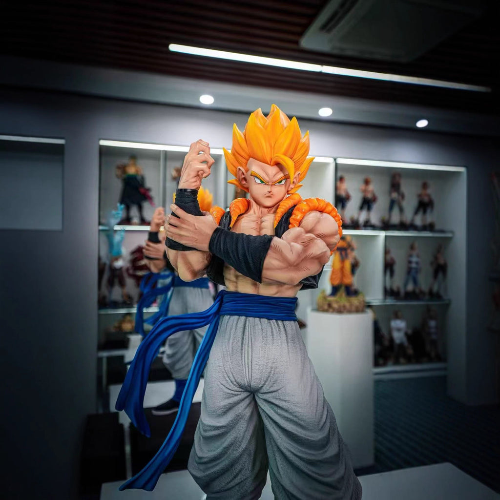 JT Statue Dragon Ball Double Kings Gogeta Vegito Saiyan Fist Pose Anime Model Figure Ornament